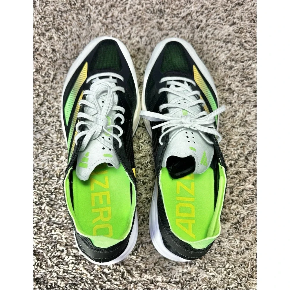 Adidas Adizero Adios 7 Black Yellow Solar Green 2022 Shoes GY8409 Men's Size 9